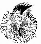 Punk Getdrawings Rocker Drawing sketch template
