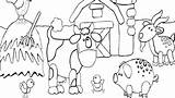 Coloring Pages Barnyard Toddlers Easy Animals Getcolorings Printable Getdrawings sketch template
