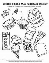 Coloring Dairy Food Pages Group Popular sketch template