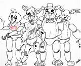 Five Nights Coloring Pages Bonnie Freddys Fnaf Night Color Fright Choose Board Drawings sketch template