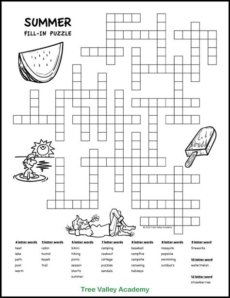 printable fill  puzzles