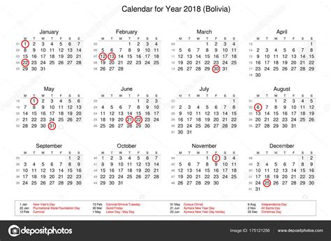 calendario   feriados bolivia calendario