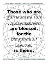 Persecuted Beatitudes Blessed Sundayschoolzone Bible Sheets sketch template