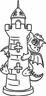 Dragon Castle Coloring Pages Hiding Wecoloringpage Getcolorings Visit sketch template