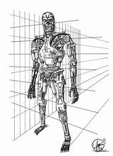 Terminator 800 101 Model Coloring Pages Dib Muad Paul Deviantart Technical Template sketch template