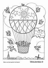 Luchtballon Kleurplaat Kleurplaten Preschool Kleuteridee Horsthuis Mewarn11 Peppa Koningsdag sketch template