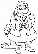 Santa Coloring Polar Express Pages Claus Line Holding Printable Drawing Christmas Clause sketch template