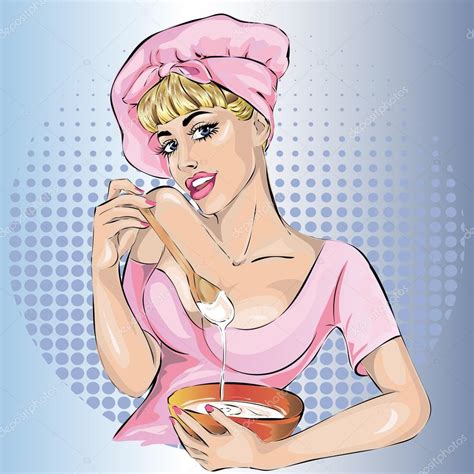 pin up cook woman stock vector image by ©sofiapink 101739570