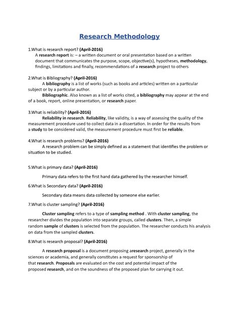 research paper sample  methodology  project sample
