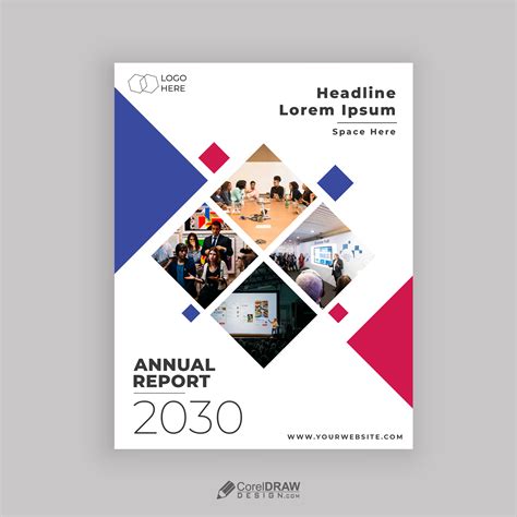 abstract corporate annual report cover design vector design
