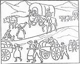Coloring Pages Pioneer History Lds Wagon Kids Printable Pioneers Covered Mormon Color Book Transportation Communication Improvement Life Texas Bridge Drawing sketch template