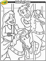 Fair Coloring Pages Fun Carousel Horses Crayola Printable Kids Color Print Popular Au Getcolorings sketch template
