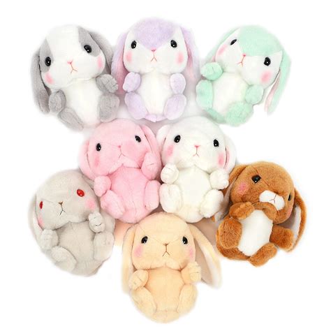 amuse bunny plushie cute stuffed animal toy white  inches