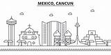 Cancun Illustrations sketch template