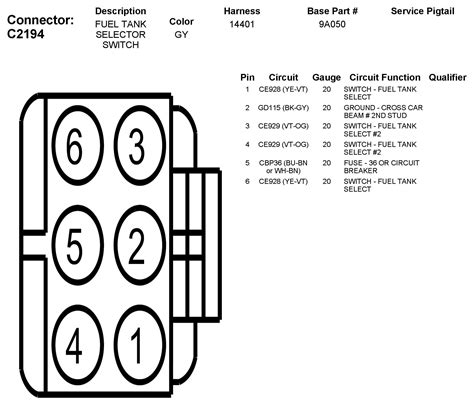 ford fuel tank selector switch wiring diagram qa