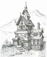 Draw Edificios Castelos Sketching Pinturas Lapices Bocetos Arquitectónicos Lienzo Increíbles Relacionada Lighthouses Erhebung Obstpin sketch template