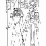 Coloring Pages Egypt Ancient Gods Goddesses Egyptian Nefertiti Deities Horus Hellokids Kids Printable Khnum Choose Board Anubis God sketch template
