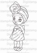 Coloring Pages Etsy Africanas Dibujos Pintar La Desenhos Negras Girls African Digi Instant Digital Baby Girl Bonecas Desenho Stamps Pinturas sketch template