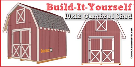 shed plans  gambrel barn shed construct