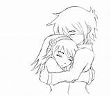 Hugging Drawing Boy Girl Anime Draw Couple Hug Easy Sketch Getdrawings Drawings Spells sketch template