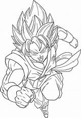 Goku Saiyan Colorir Imprimir Ssgss Coloringhome Dbz Lembrancinhas Dbs sketch template