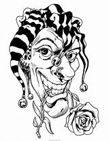 Clown Jester Payasos Diabolicos Joker Mouth Getdrawings Diabólicos Outline Askideas Gangster Clowns sketch template