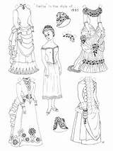 Paper Dolls Coloring Doll Printable Pages Color Print Victorian Kids Vintage Girls Template Cut Adult Coloringme Gift Dress Choose Board sketch template