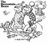 Berenstain Coloring Bears Pages Bear Family Happy Popular Library Color sketch template