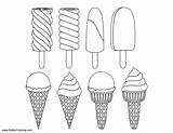 Coloring Ice Cream Pages Summer Cone Fun Printable Kids Colouring Print Colorings Adults Color Choose Board sketch template