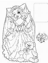 Coloring Princess Christmas sketch template
