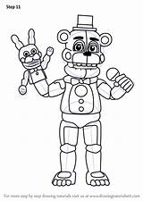 Freddy Funtime Freddys Fnaf Animatronic Withered Drawingtutorials101 Foxy Location Coloringonly Desenhar Mangle Ausmalen Colorier Bonnie sketch template