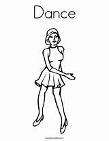 Jazz Dance Coloring Pages Dancing Girl Dancer Print Drawing Color Noodle Getdrawings Ballet Twistynoodle Favorites Login Add Built California Usa sketch template