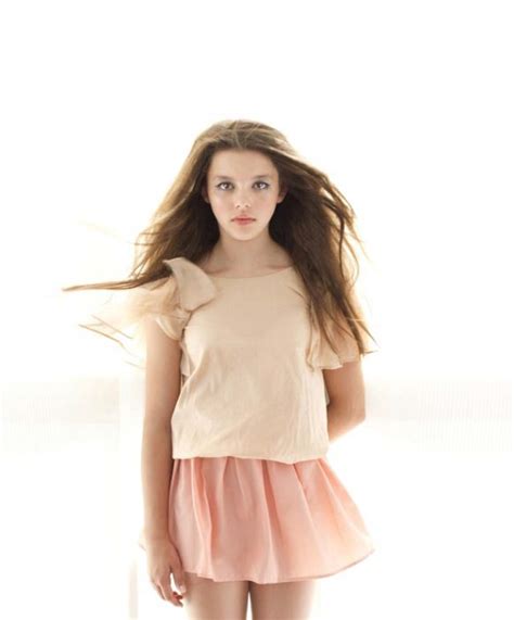 Beautiful Tween Girl Model In Pale Peach And Pink Tween