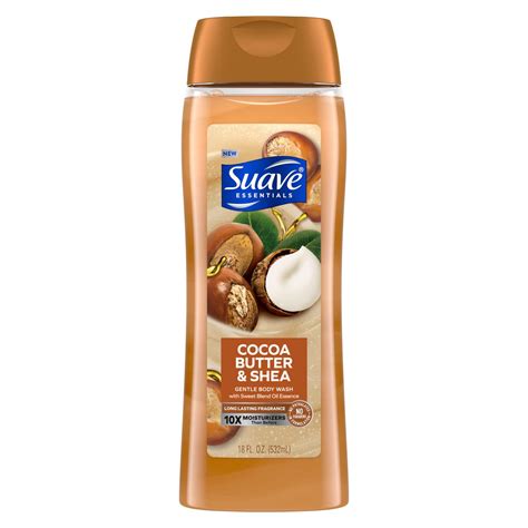 suave essentials gentle body wash cocoa butter shea shop body wash