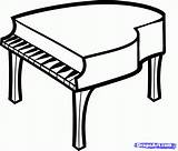 Piano Drawing Instruments Easy Musical Draw Kids Drawings Music Clipart Step Gif Pianos Choose Board sketch template
