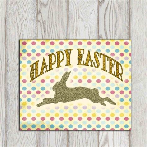 happy easter printable easter sign easter print bunny easter