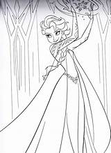 Elsa Coloring Frozen Pages Princess Disney Colouring Print Choose Board Printable sketch template