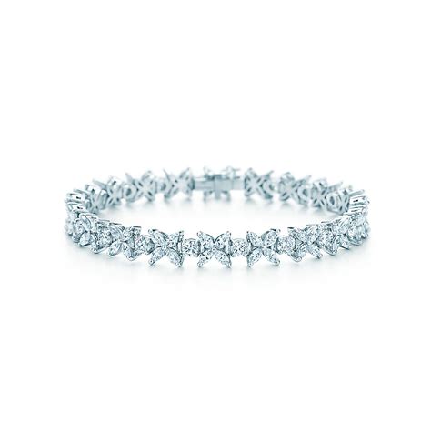 Tiffany Victoria™ Alternating Bracelet In Platinum With Diamonds