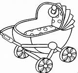 Kinderwagen Malvorlage Stroller Ausmalbild Pushing Titel sketch template