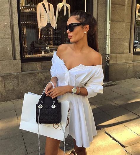 Italian Women Style Off Shoulder Shirtdress In White For