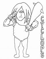Cyclops Coloring Pages sketch template