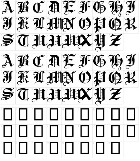 traditional gothic   font