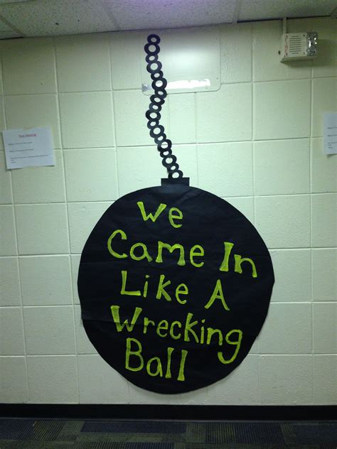 wrecking ball miley cyrus theme door decs and bulletin