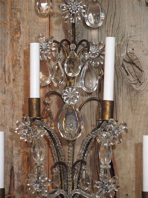 Pair Antique French Grand Size Baguès Wall Sconces Circa 1920 1930 For