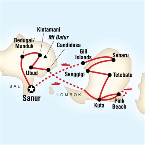 Map Of The Route For Indonesia Bali Lombok Bali Backpacking Bali Travel