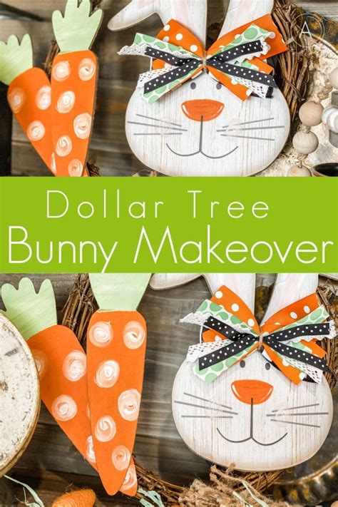 dollar tree bunny sign makeover  fabbed