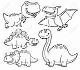 Dinosaurios Animados Dinosaurs Malbuch Dinosauriern Zeichen Dinosaurio Fototapete Triceratops Uteer Dedinosaurios Ilustración Myloview sketch template