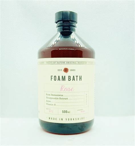 fikkerts foam bath ml rose   apothecary shop matlock bath