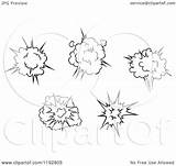 Bursts Poofs Explosions Comic Illustration Vector Royalty Clipart Tradition Sm Collc0169 sketch template