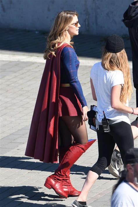 Melissa Benoist Filming Supergirl Action Scenes 15